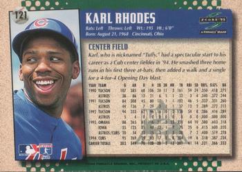 1995 Score - Platinum Team Sets #121 Karl Rhodes Back