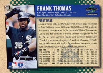1995 Score - Platinum Team Sets #1 Frank Thomas Back