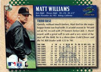 1995 Score - Platinum Team Sets #5 Matt Williams Back