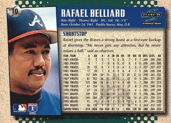 1995 Score - Platinum Team Sets #10 Rafael Belliard Back