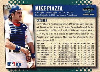1995 Score - Platinum Team Sets #17 Mike Piazza Back