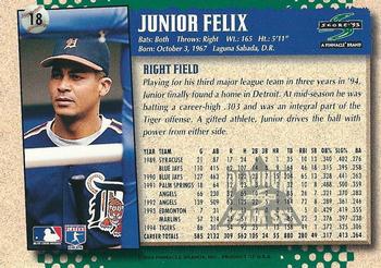 1995 Score - Platinum Team Sets #18 Junior Felix Back