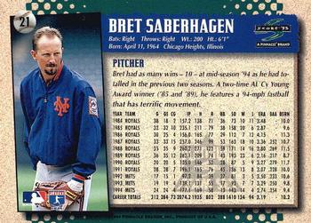 1995 Score - Platinum Team Sets #21 Bret Saberhagen Back