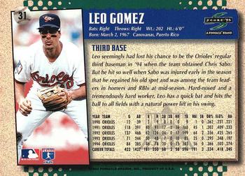 1995 Score - Platinum Team Sets #31 Leo Gomez Back