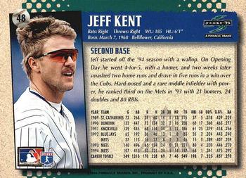 1995 Score - Platinum Team Sets #48 Jeff Kent Back