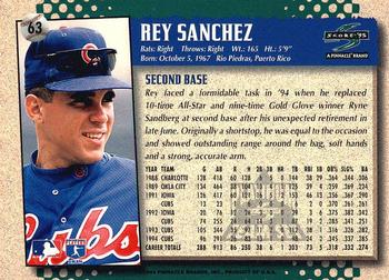 1995 Score - Platinum Team Sets #63 Rey Sanchez Back