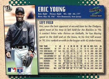 1995 Score - Platinum Team Sets #71 Eric Young Back