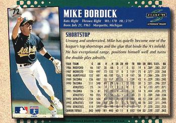 1995 Score - Platinum Team Sets #72 Mike Bordick Back