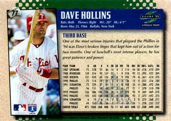 1995 Score - Platinum Team Sets #77 Dave Hollins Back