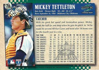 1995 Score - Platinum Team Sets #78 Mickey Tettleton Back