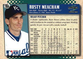 1995 Score - Platinum Team Sets #83 Rusty Meacham Back