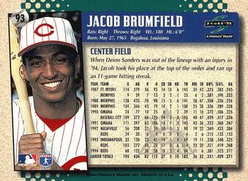 1995 Score - Platinum Team Sets #93 Jacob Brumfield Back