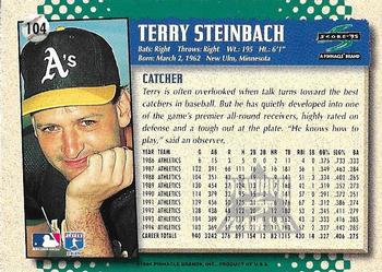 1995 Score - Platinum Team Sets #104 Terry Steinbach Back