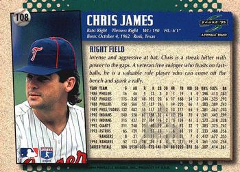 1995 Score - Platinum Team Sets #108 Chris James Back