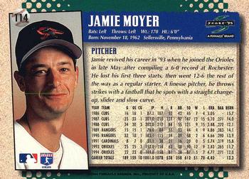 1995 Score - Platinum Team Sets #114 Jamie Moyer Back