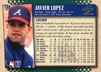 1995 Score - Platinum Team Sets #119 Javier Lopez Back