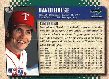 1995 Score - Platinum Team Sets #130 David Hulse Back