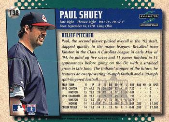 1995 Score - Platinum Team Sets #138 Paul Shuey Back