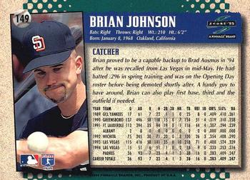 1995 Score - Platinum Team Sets #149 Brian Johnson Back