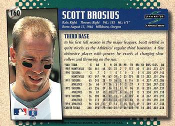 1995 Score - Platinum Team Sets #160 Scott Brosius Back