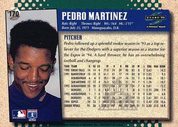 1995 Score - Platinum Team Sets #170 Pedro Martinez Back