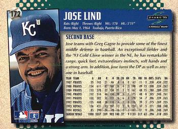 1995 Score - Platinum Team Sets #172 Jose Lind Back