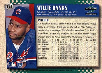 1995 Score - Platinum Team Sets #191 Willie Banks Back