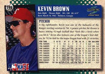 1995 Score - Platinum Team Sets #199 Kevin Brown Back