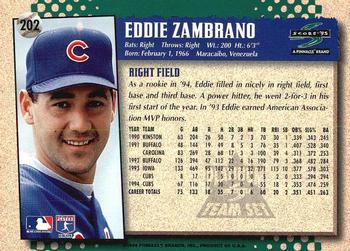 1995 Score - Platinum Team Sets #202 Eddie Zambrano Back