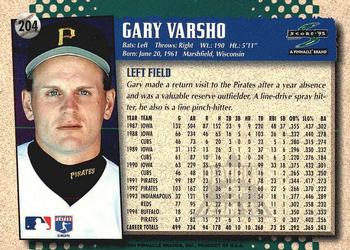 1995 Score - Platinum Team Sets #204 Gary Varsho Back