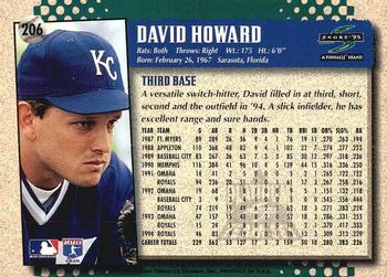 1995 Score - Platinum Team Sets #206 David Howard Back