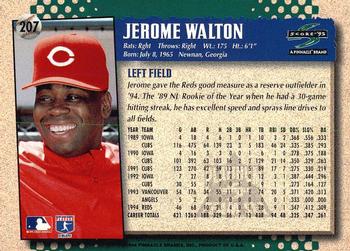 1995 Score - Platinum Team Sets #207 Jerome Walton Back