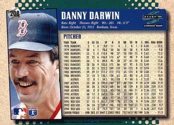 1995 Score - Platinum Team Sets #208 Danny Darwin Back
