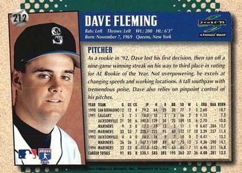 1995 Score - Platinum Team Sets #212 Dave Fleming Back