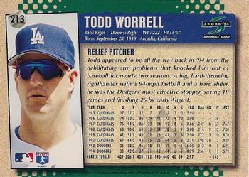 1995 Score - Platinum Team Sets #213 Todd Worrell Back