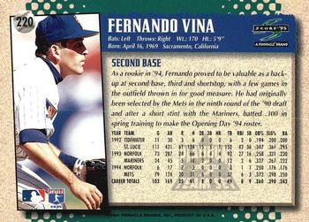 1995 Score - Platinum Team Sets #220 Fernando Vina Back