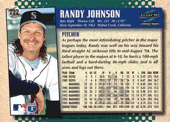 1995 Score - Platinum Team Sets #222 Randy Johnson Back