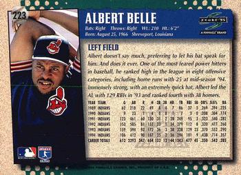 1995 Score - Platinum Team Sets #223 Albert Belle Back