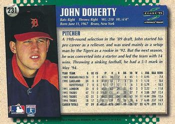 1995 Score - Platinum Team Sets #231 John Doherty Back