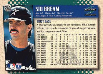 1995 Score - Platinum Team Sets #240 Sid Bream Back