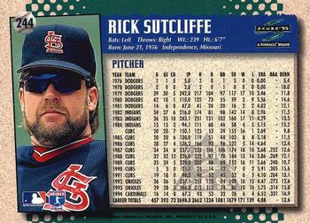 1995 Score - Platinum Team Sets #244 Rick Sutcliffe Back