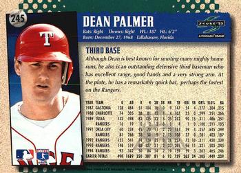 1995 Score - Platinum Team Sets #245 Dean Palmer Back