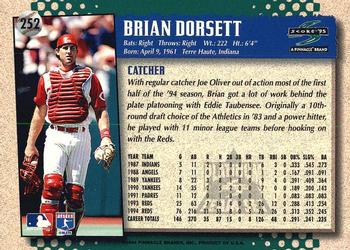 1995 Score - Platinum Team Sets #252 Brian Dorsett Back