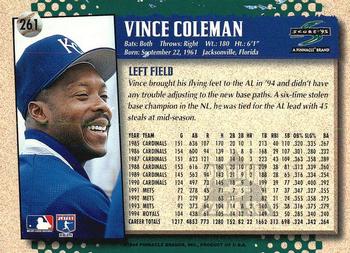 1995 Score - Platinum Team Sets #261 Vince Coleman Back