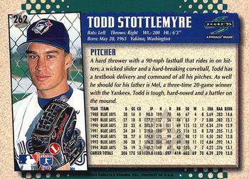 1995 Score - Platinum Team Sets #262 Todd Stottlemyre Back