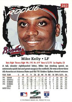 1995 Score - Platinum Team Sets #283 Mike Kelly Back