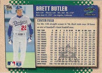 1995 Score - Platinum Team Sets #344 Brett Butler Back