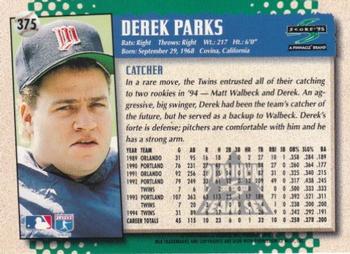 1995 Score - Platinum Team Sets #375 Derek Parks Back