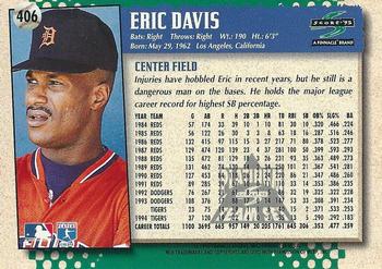 1995 Score - Platinum Team Sets #406 Eric Davis Back