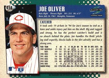 1995 Score - Platinum Team Sets #418 Joe Oliver Back